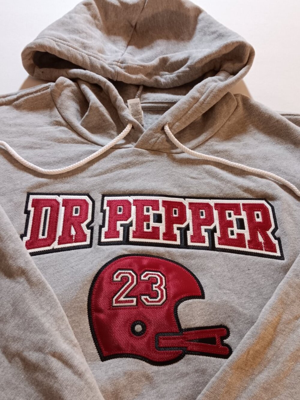 DR PEPPER FOOTBALL HOODIE #23 PULLOVER SWEATSHIRT- GRAY -XXL